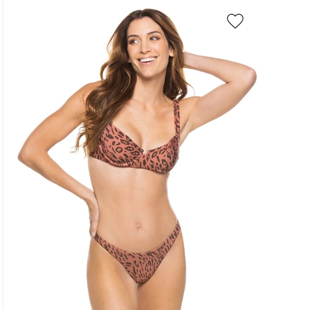 NWT Vitamin A Demi Leopard Underwire Bikini Top